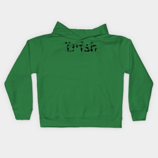 Irish Text with Shamrock Cut Out Pattern for St Patricks Day Kids Hoodie